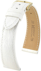 Kožený remienok Hirsch Genuine Croco 18900800-7, biely, krokodília koža, Quick Release