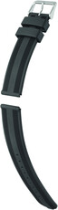 Silikónový remienok Hirsch Silverstone L 40518850-2, čierny, dĺžka L