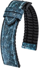 Kožený remienok Hirsch Stone L 0925044080-5, modrý, dĺžka L, Quick Release