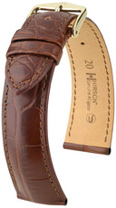 Kožený remienok Hirsch Genuine Alligator L 10220719NQ-1, hnedý, z kože aligátora, dĺžka L