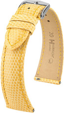 Kožený remienok Hirsch London 04366173-2, žltý, jašteričia koža, Quick Release