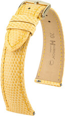 Kožený remienok Hirsch London 04366173-7, žltý, jašteričia koža, Quick Release