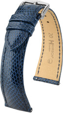 Kožený remienok Hirsch London 04366180-2, modrý, jašteričia koža, Quick Release