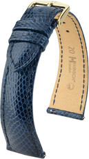 Kožený remienok Hirsch London 04366180-7, modrý, jašteričia koža, Quick Release