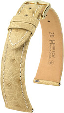 Kožený remienok Hirsch Massai Ostrich L 04362090-7, béžový, pštrosia koža, dĺžka L, rýchloupínací