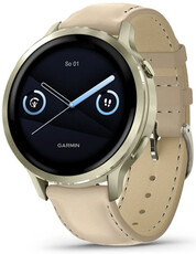 (SK) Garmin Venu 4 41mm Lunar Gold / Light Sand, Leather Band (+ náhradný remienok)