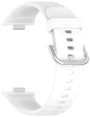 Silikónový remienok Ricardo Lavarone (pre Huawei Watch Fit 3, 4, 4 Pre, 5, 5 Pre), White/Silver