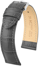 Kožený remienok Hirsch Duke L 01028030NQ-2, šedý, teľovina, dĺžka L