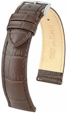 Kožený remienok Hirsch Duke S 01028310-2, hnedý, teľacia koža, dĺžka S, Quick Release