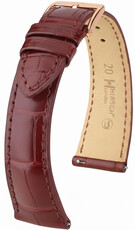 Kožený remienok Hirsch London 04207169-7, červený, aligátoria koža, Quick Release