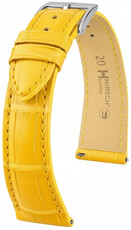 Kožený remienok Hirsch London 04207172-2, žltý, aligátoria koža, Quick Release
