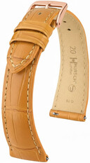 Kožený remienok Hirsch London 04207175-7, hnedý, aligátoria koža, Quick Release