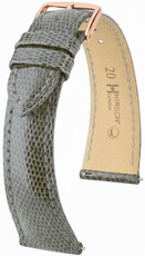 Kožený remienok Hirsch London 04266130-7, šedý, jašteričia koža, Quick Release