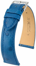 Kožený remienok Hirsch Massai Ostrich L 04262085-2, modrý, pštrosia koža, dĺžka L, Quick Release