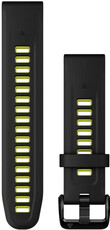 Silikónový remienok Garmin 20mm, Black/Electric Lime, QuickFit, 010-13279-03