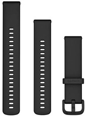 Silikónový remienok Garmin 20mm, Black, Quick Release, + predĺžená časť, 010-12932-64