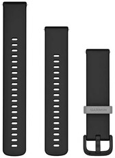 Silikónový remienok Garmin 20mm, Black, Quick Release, + predĺžená časť, 010-12932-30
