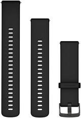 Silikonový řemínek Garmin 22mm (pro Venu 3, Forerunner 265, Vívoactive 4 aj), černý, Quick Release, + prodloužená část, 010-13256-21