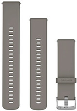Silikónový remienok Garmin 22mm, Silver Grey, Quick Release, + predĺžená časť, 010-13406-10