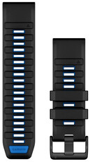 Silikónový remienok Garmin 26mm, Black/Pilot Blue, QuickFit, 010-13393-09
