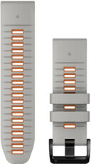 Silikónový remienok Garmin 26mm, Fog Gray/Ember Orange, QuickFit, 010-13281-02