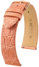 Kožený remienok Hirsch Genuine Croco L 01808022-7, oranžový, krokodílová koža, dĺžka L, Quick Release
