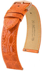 Kožený remienok Hirsch Genuine Croco L 01808076-7, oranžový, krokodília koža, dĺžka L, Quick Release