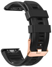 Silikonový řemínek Ricardo 20mm (pro Garmin Fenix 8/7S/6S (43mm), aj.), černý, QuickFit