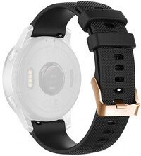 Silikónový remienok Ricardo 20mm (pro Garmin Venu, Venu Sq, Venu Sq 2, Venu 2 plus aj.), čierny, Quick Release
