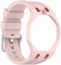 Silikónový remienok Ricardo Pinzolo (pre Swatch Royal Pop), Pink, s puzdrom, korunka na 12h
