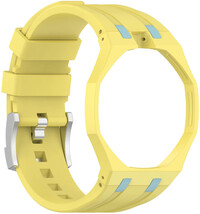 Silikónový remienok Ricardo Pinzolo (pre Swatch Royal Pop), Yellow, s puzdrom, korunka na 12h