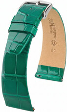 Kožený remienok Hirsch Prestige 02207140-2, zelený, aligátoria koža, Quick Release