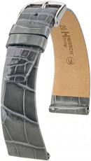 Kožený remienok Hirsch Prestige L 02207030-2, šedý, aligátorová koža, dĺžka L, Quick Release