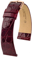Kožený remienok Hirsch Prestige 02308160-7, červený, krokodília koža, Quick Release