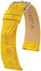 Kožený remienok Hirsch Prestige 02308172-2, žltý, krokodília koža, Quick Release