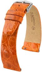 Kožený remienok Hirsch Prestige 02308176-2, oranžový, krokodília koža, Quick Release