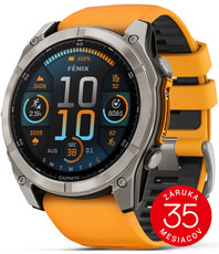 (SK) Garmin Fenix 8 AMOLED 51mm, Sapphire Titanium Graphite Spark Orange Band (rozbalené)