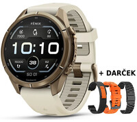 Garmin Fenix 9 Pro AMOLED 43mm, Autumn Gold Titanium Cream/French Gray