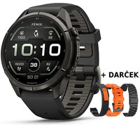 Garmin Fenix 9 Pro AMOLED 43mm, inReach, Carbon Gray DLC Titanium Black/Pebble Gray