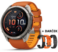 Garmin Fenix 9 Pro AMOLED 47mm, inReach, Titanium Autumn Orange/Spark Orange