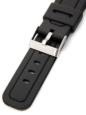 Unisex plastový čierny remienok k hodinkám P040