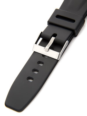 Unisex plastový čierny remienok k hodinkám P073