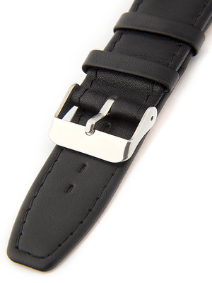 Unisex kožený čierny remienok k hodinkám W-309-L
