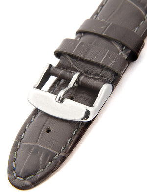 Unisex kožený šedý remienok k hodinkám HYP-01-GREY