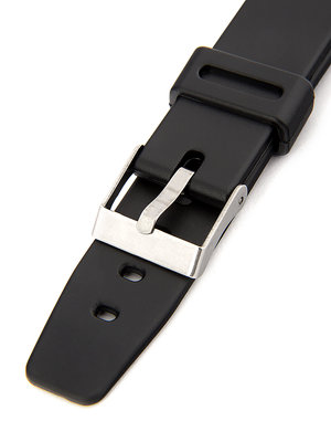 Unisex plastový čierny remienok k hodinkám P081