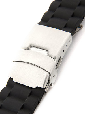 Unisex silikónový čierny remienok k hodinkám SC-03A