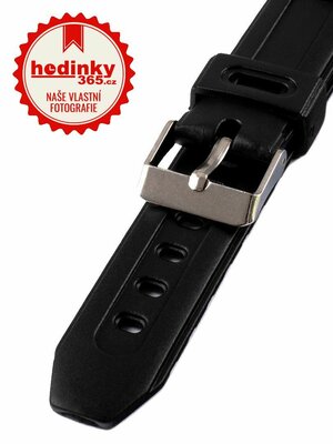 Unisex plastový čierny remienok k hodinkám P013