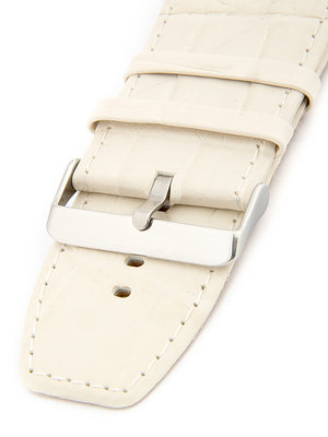 Unisex kožený béžový remienok k hodinkám W-309-F