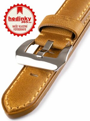Unisex kožený hnedý remienok HYP-03-GOLDEN
