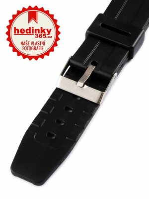 Unisex plastový čierny remienok k hodinkám P091